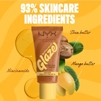 NYX Professional Makeup Buttermelt Glaze tonic fluid iluminator SPF 30 - imagine 3